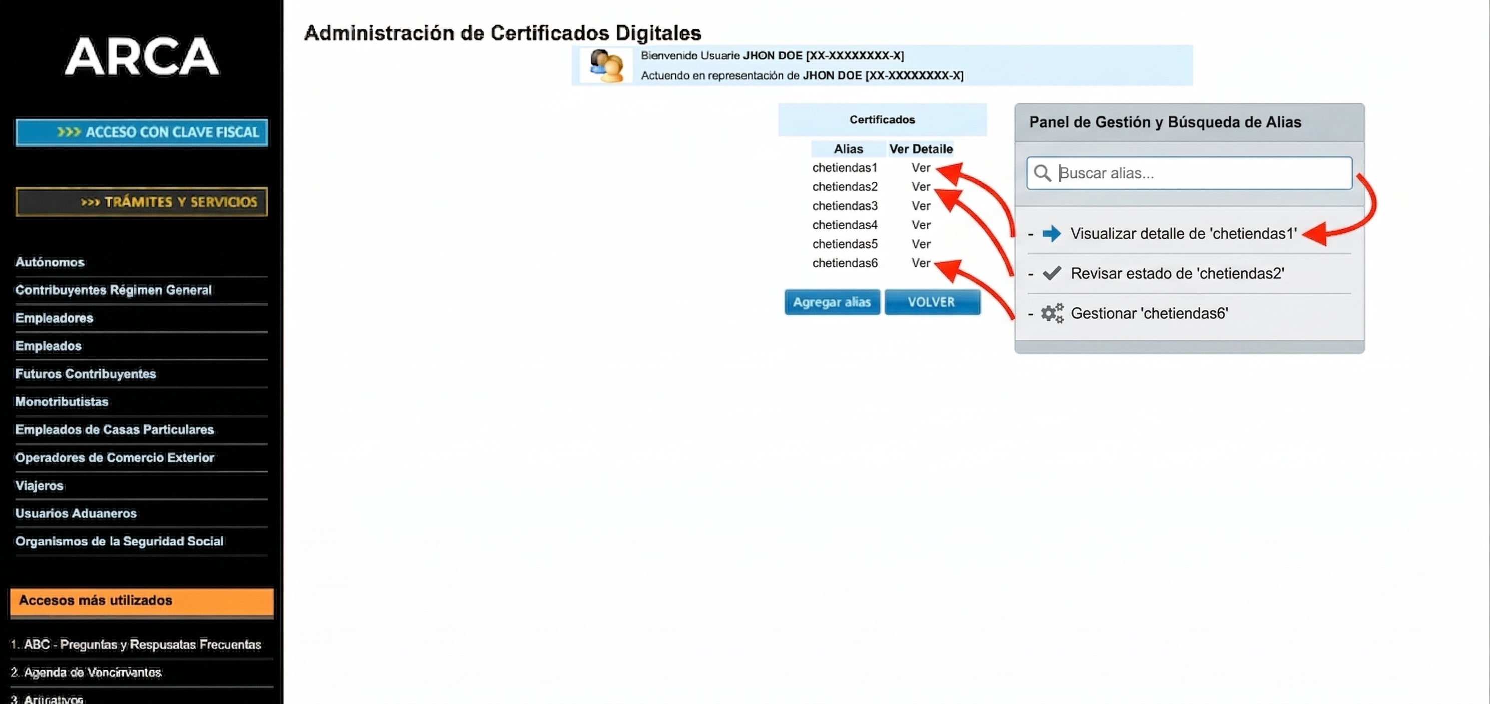 Administrador de Relaciones de Clave Fiscal